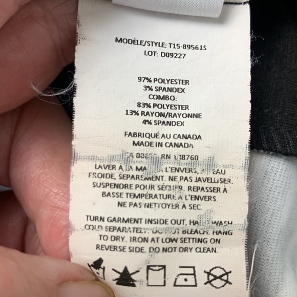 Thyme Maternity Black & White Dress, Winter Weight, tons of stretch - Picture 12 of 12